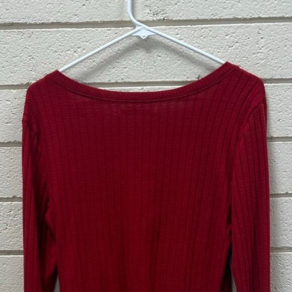 Abercrombie & Fitch Long Sleeve Red Top size M - Picture 7 of 9